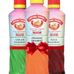 combo of rose + cream + orange sharbat